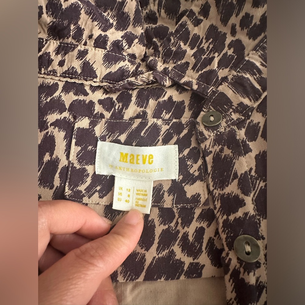 Mauve Anthropologie Leopard Dress - Picture 3 of 4